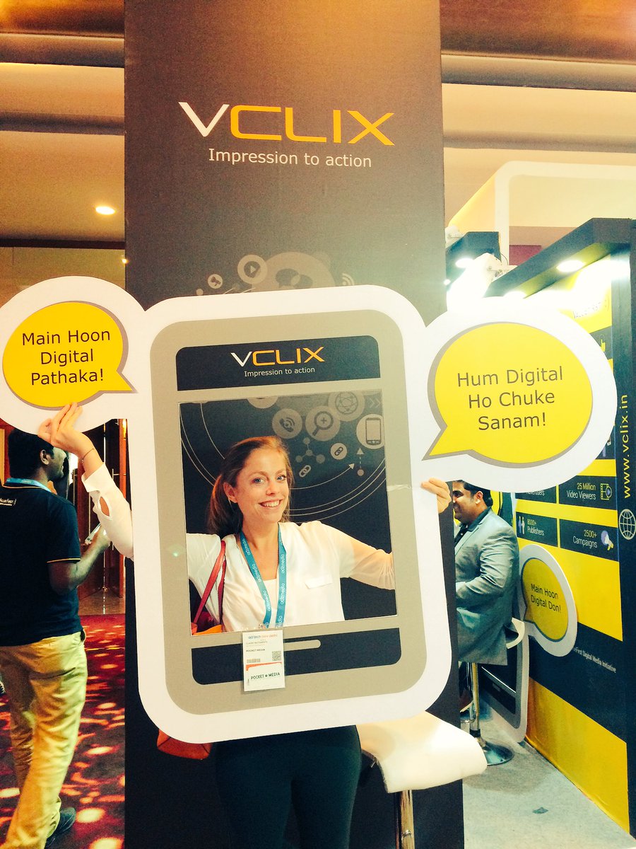 vclixdigital's tweet photo. Day about to end , one more visitor saying Main Hoon #DigitalPathaka. #vclix booth 42 #ImpressionToAction #adtechIN https://t.co/6Gy5EwlsyL