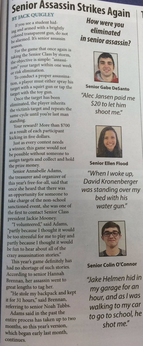 assassinchs2016's tweet photo. ayy we made the newspaper #famous https://t.co/nFRkRl0MzV