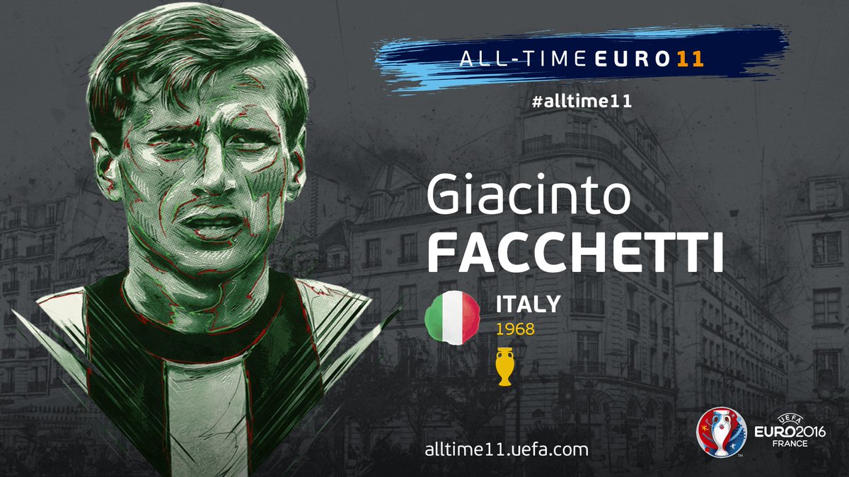 UEFAEURO's tweet image. Retweet to vote Giacinto Facchetti into the All-time EURO 11 #alltime11