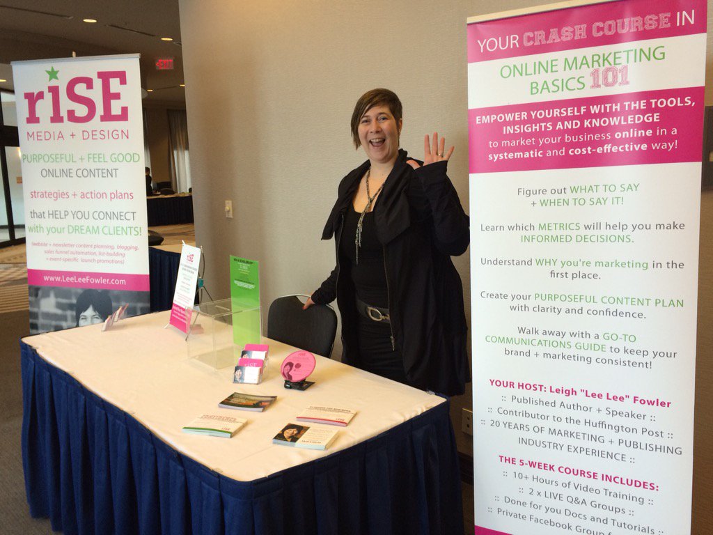 Booth set. Ready to Connect! #mompconf Time for Breakfast!