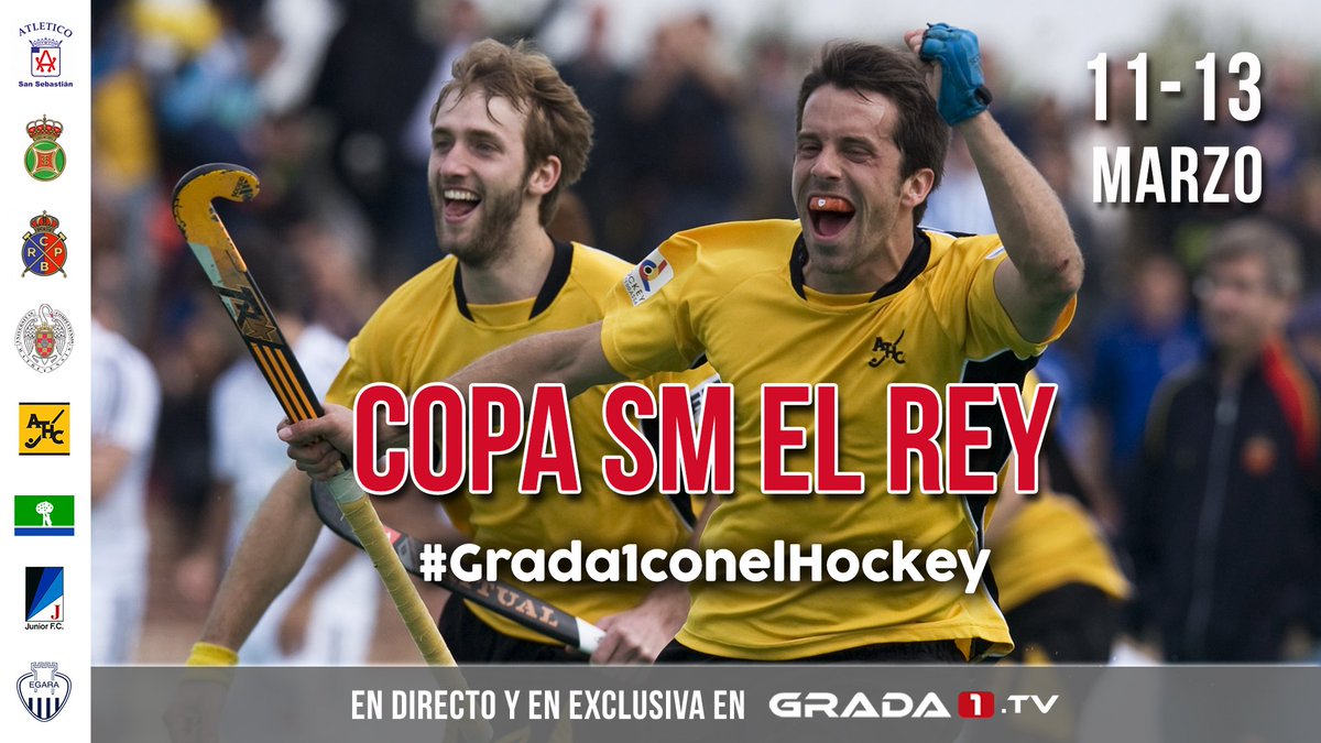 OFICIAL | La Copa del Rey y de la Reina de Hockey, en directo en <a href="/Grada1TV/">Grada1 TV</a>. 11-13 de marzo goo.gl/JMIT1L