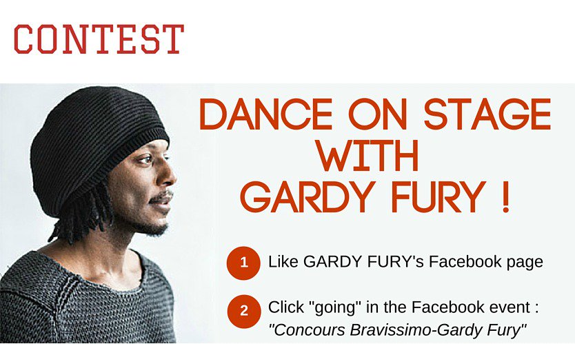 Bravissimo1's tweet photo. Facebook #CONTEST :: Have a chance to be on stage with @gardyfury !!
#bravissimo2016 #dancecompetition https://t.co/QVxJXe6w6q