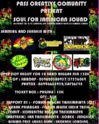 Jangan lupa tgl 6maret nih kawan mari berjaming bersama band reggae ska keren-keren