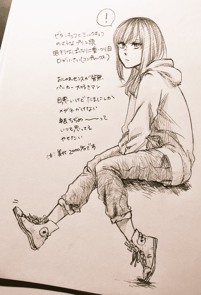@ioori_ ①②自分を描いて自己紹介 