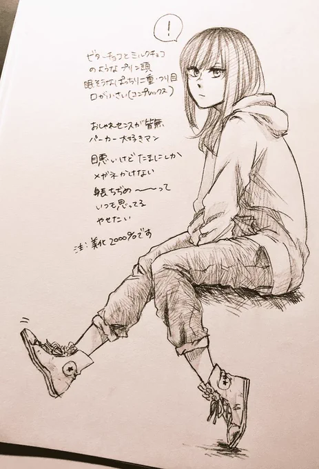 @ioori_ ①②自分を描いて自己紹介 