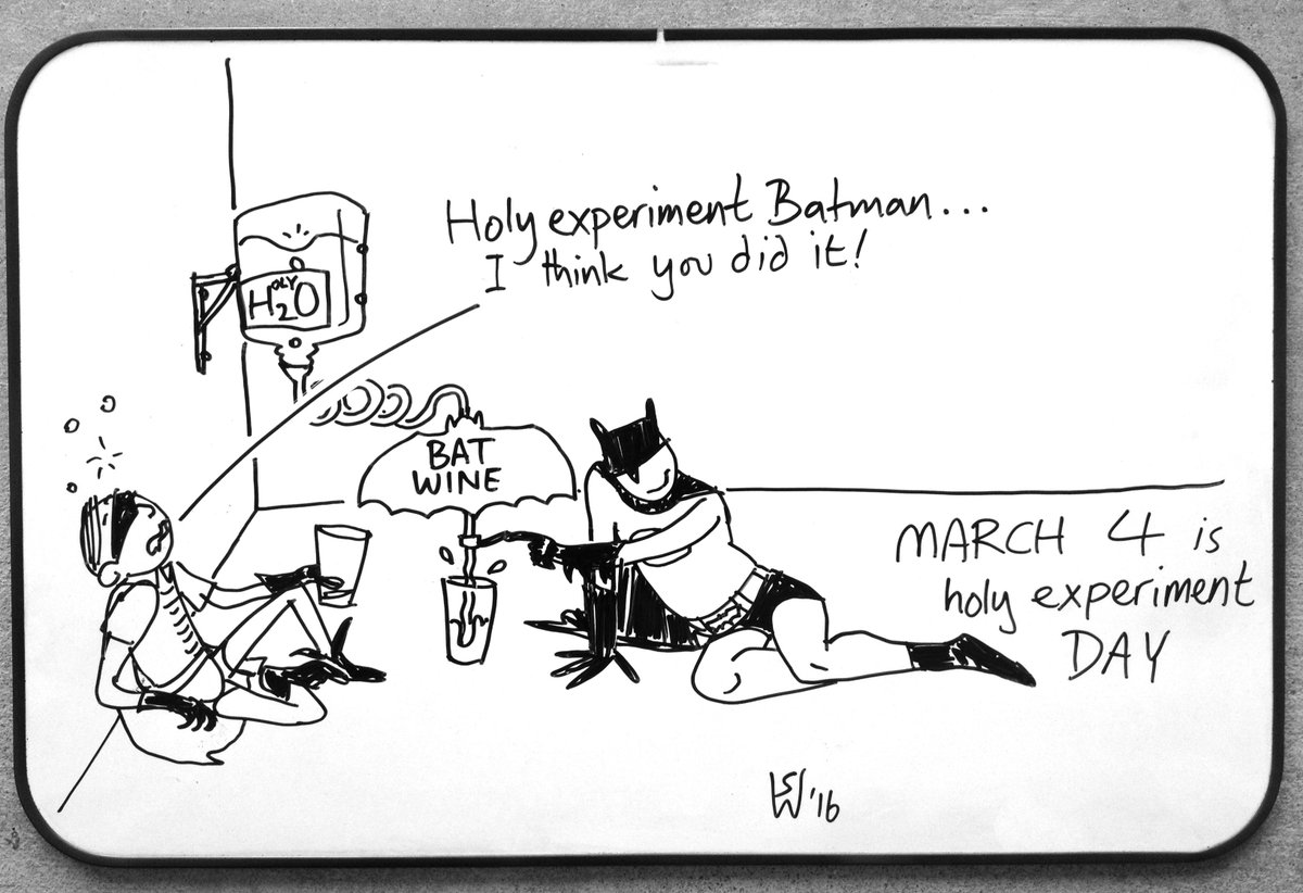 SteveArtist2D3D's tweet photo. Today's whiteboard cartoon celebrates 'holy experiment day'  #holyexperimentday #nationalholyexperimentday https://t.co/24zXEg60uF