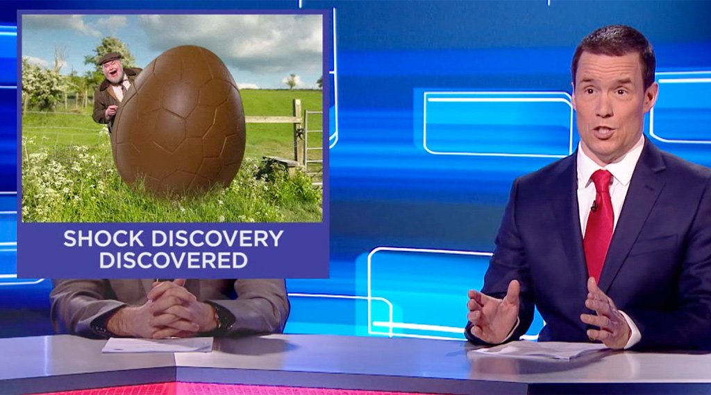 asda's tweet photo. BREAKING NEWS: Giant chocolate egg found on Shropshire farm. See News HD for more: https://t.co/3YKtFLftJW #GiantHen https://t.co/nPza1qclsP