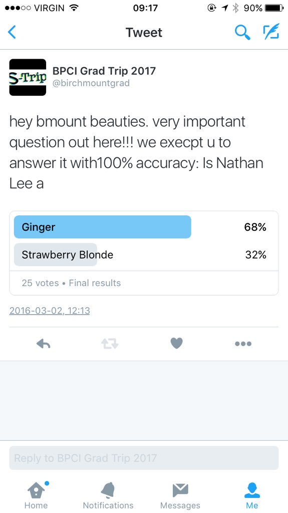 birchmountgrad's tweet photo. results are in! Nathan lee is in fact #GINGER https://t.co/nFHOiCUwWZ