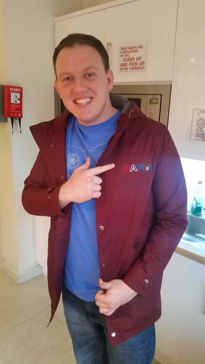 Andymc1983's tweet photo. #naffco54 Naff jacket. I'm so happy https://t.co/Esxlxek9CF