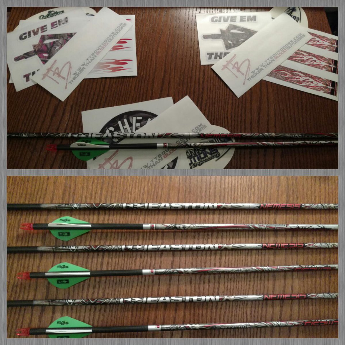 Follow &amp; RT for chance to win a sticker pack or 6 Easton Nemesis Arrows. FB &amp; Insta for additional entries #giveaway