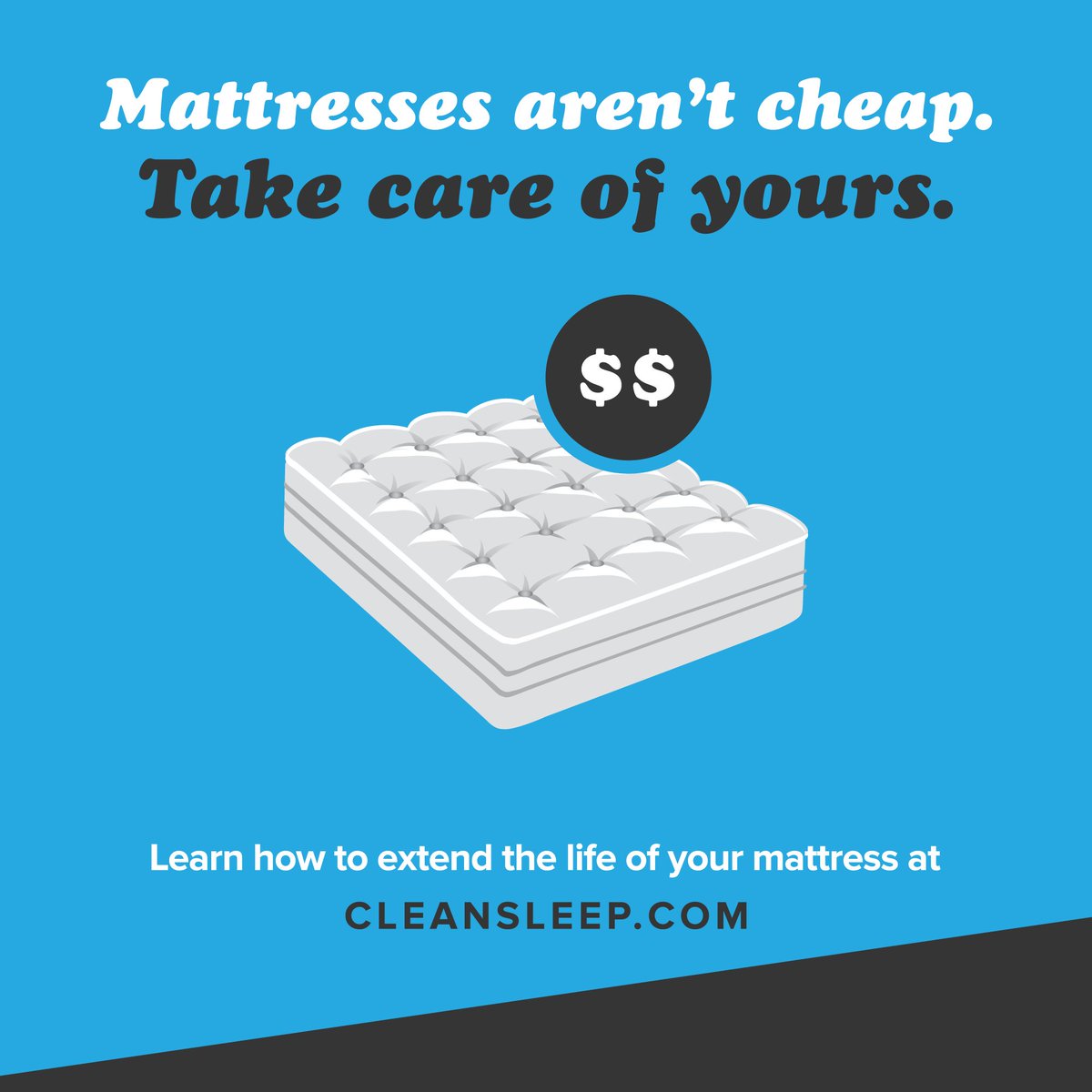 CleanSleepCo's tweet image. You can significantly increase the life of your mattress with a simple cleaning!