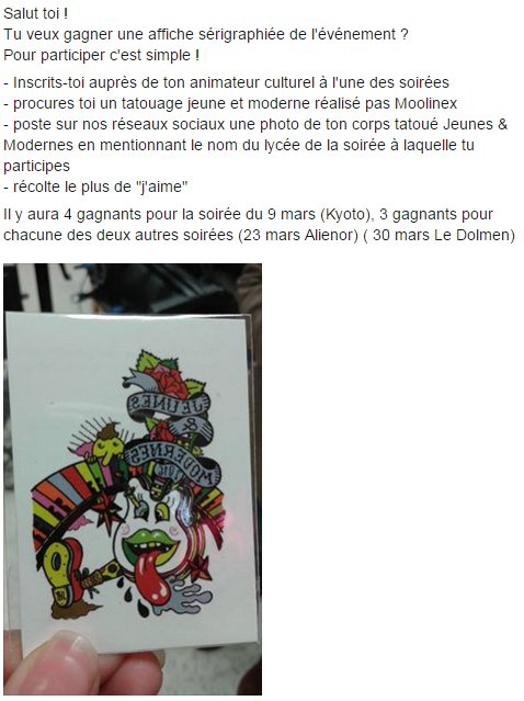 JeunesModernes's tweet photo. Le jeu concours est lancé :D https://t.co/8KkI55mged