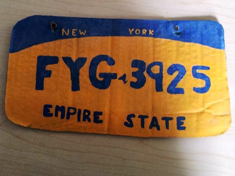 wsyx6's tweet image. NY driver caught w/ handmade license plate bit.ly/1UESAiD #pointsforeffort