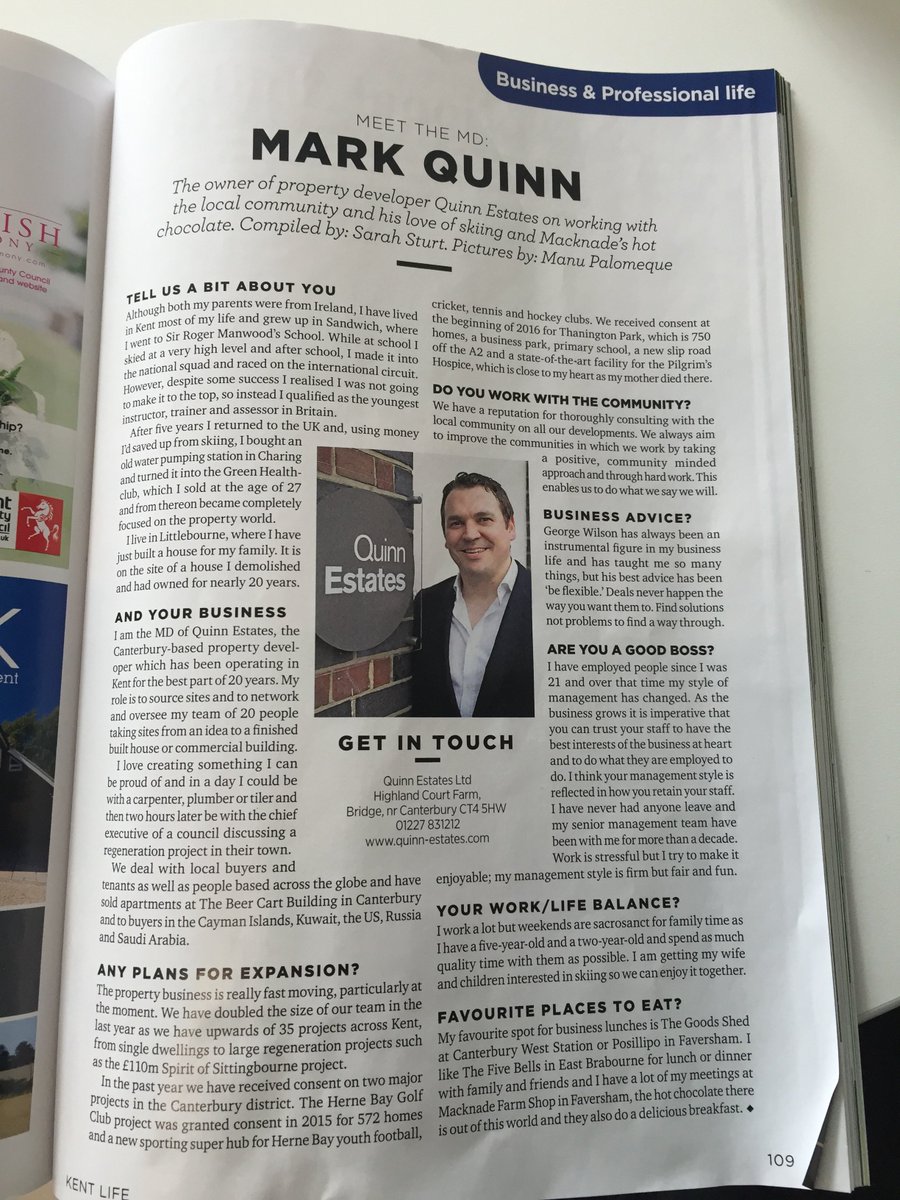 Quinn Estates on Twitter "Mark Quinn talks property, the importance