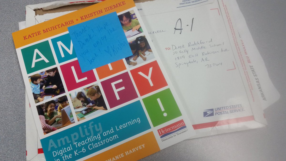 derek_ratchford's tweet photo. Had a great piece of mail waiting on me in my school mailbox this morning! Thanks @KristinZiemke!! #Amplify https://t.co/5p3t8RGsJ4