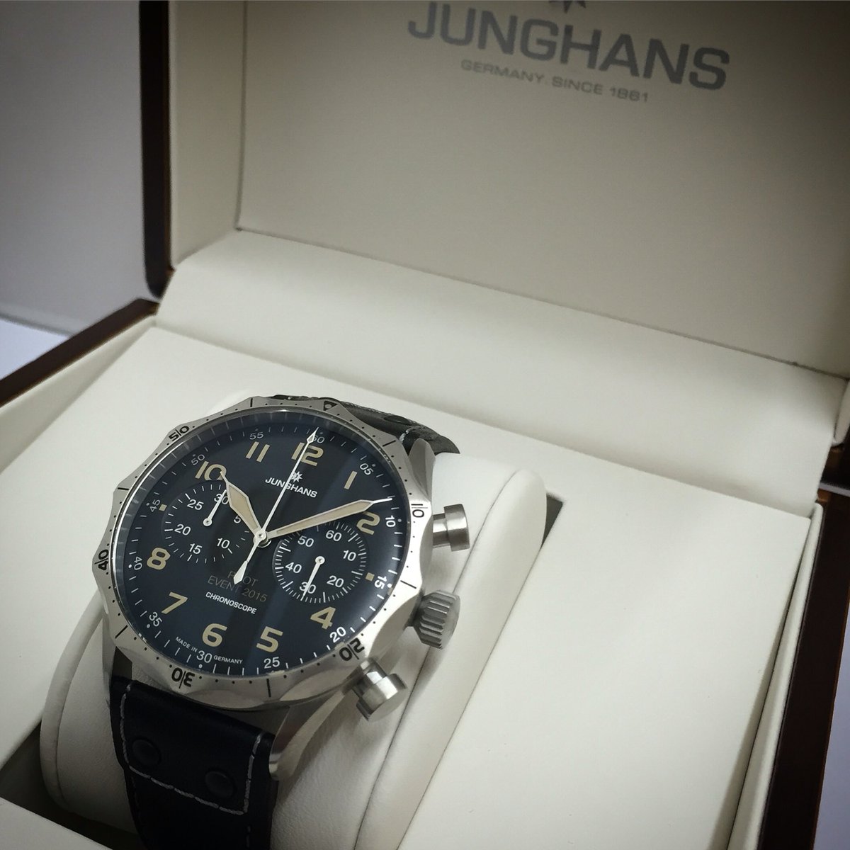 AlsalWatches's tweet photo. Brand new ltd edition #Junghans #MeisterPilot event watch,available in store now. Extremely limited stock world wide https://t.co/chB7QvWbCV