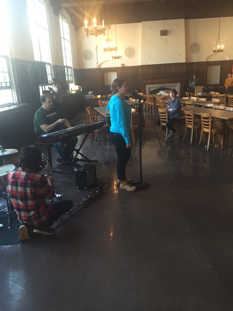 gpsouth2018's tweet photo. Class of 2018 setting up for coffee house tonight! Be sure to stop by 7-8!tickets 5 dollars! https://t.co/m67x8J6D4h
