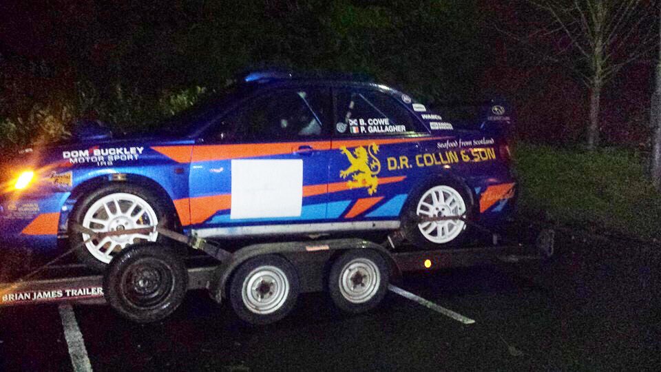 First machine that arrived earlier this eve to Hotel Ballina all the way from Scotland Billy Cowe &amp; his Subaru
