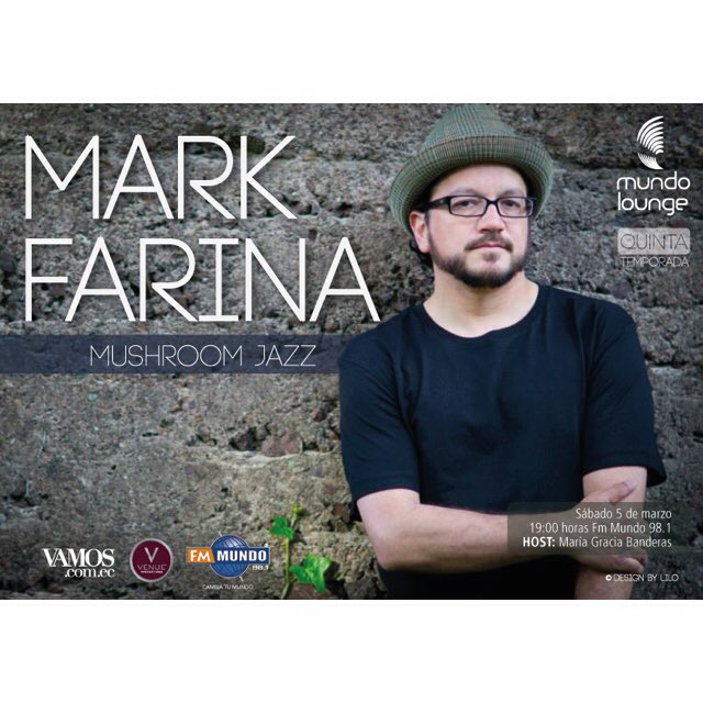 Venueproduction's tweet photo. #MundoLoungeMusic Presents #MarkFarina #saturday 05th 19:00 @fmmundo 98.1 #host @MagraciaB #radioshow #music https://t.co/KHtDHbuwJN