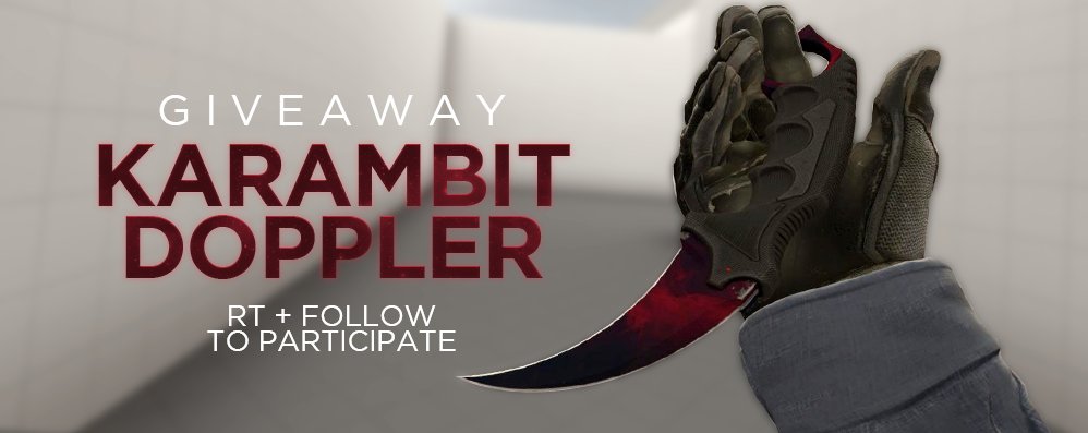hotted89's tweet image. Giving away a FN Karambit Doppler!
RT + Follow to enter :)
Good Luck!