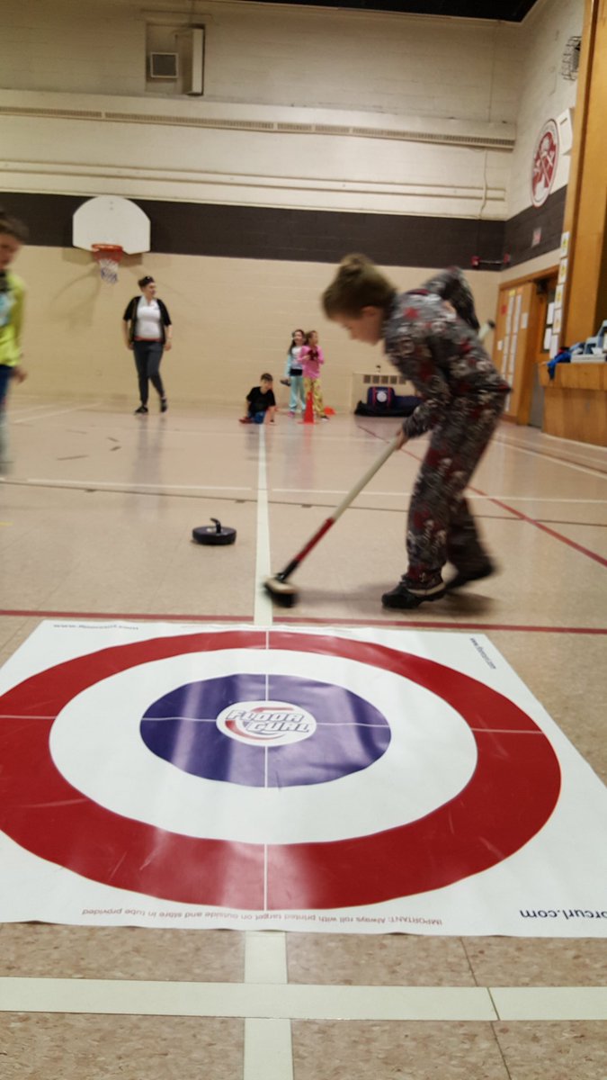 SaintRoseD8's tweet photo. PJ Day AND Rocks 'n Rings curling workshops. #funlearningFriday https://t.co/fbURr0fFuu