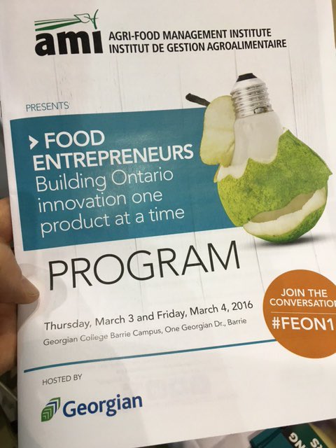 FuturpreneurON's tweet photo. Fantastic day participating at #FEON16 Food entrepreneurs play an important role in #Ontario's economy! https://t.co/CaY5ijO4Cl