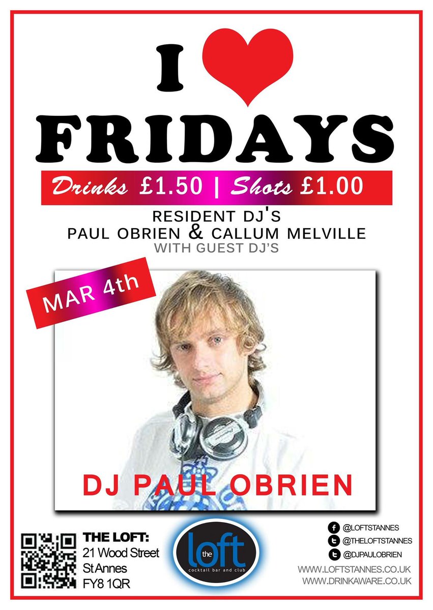 djpaulobrien's tweet photo. Tonight @TheLoftStAnnes late drinks until 4am @Blackpooltaxis1 @whitesidetaxis @FyldeTaxis @fyldetaxi @CapriLytham https://t.co/bt4zYUgWPY