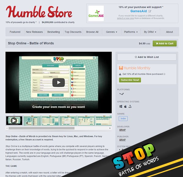 Stop Online available Humble Store !!!
Store: bit.ly/24GH4HS