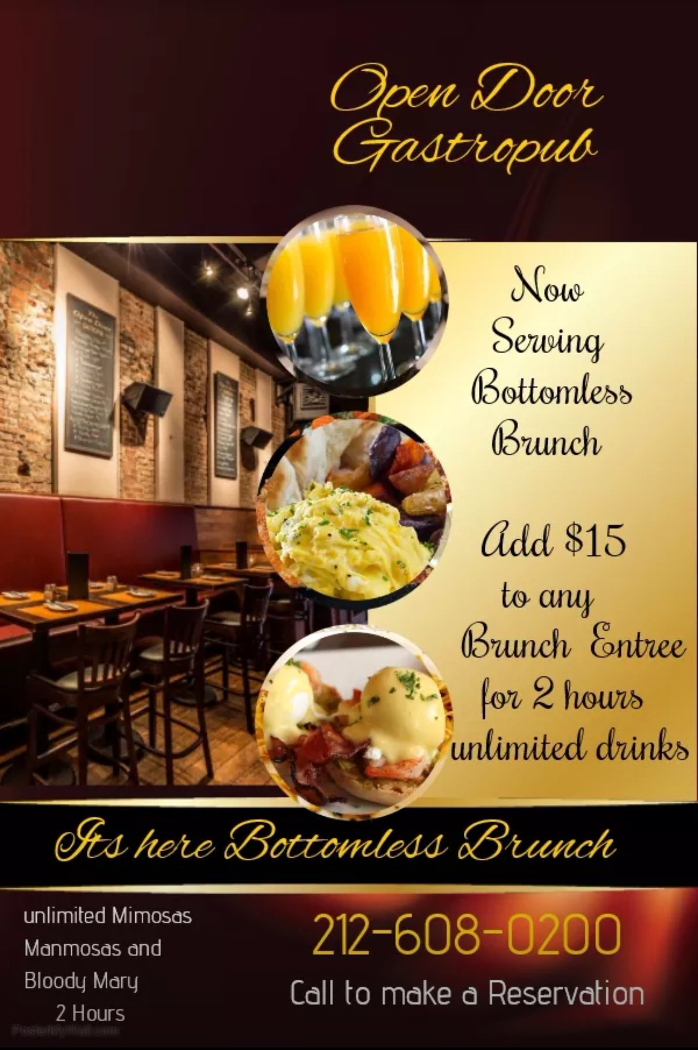 Open Door Gastropub On Twitter Come Enjoy Our Bottomless Brunch