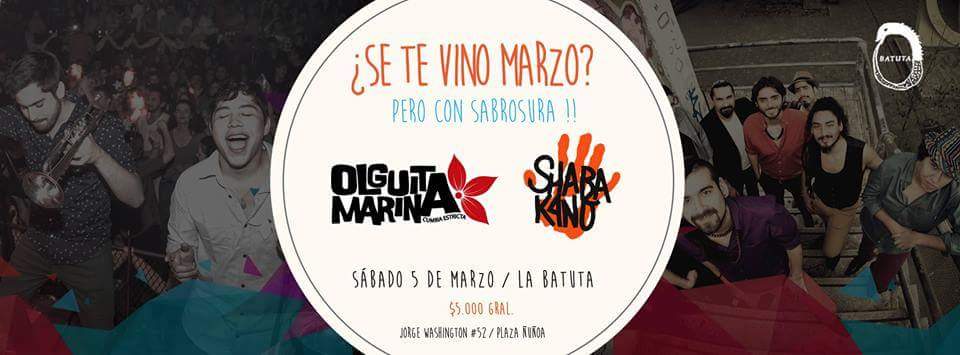 shabakano's tweet photo. #Setevinomarzo???  Descargate en @LA_BATUTA junto a @_OlguitaMarina_ este Sábado. No t lo pierdas @Ex_presiva https://t.co/wdc5fvYgpI