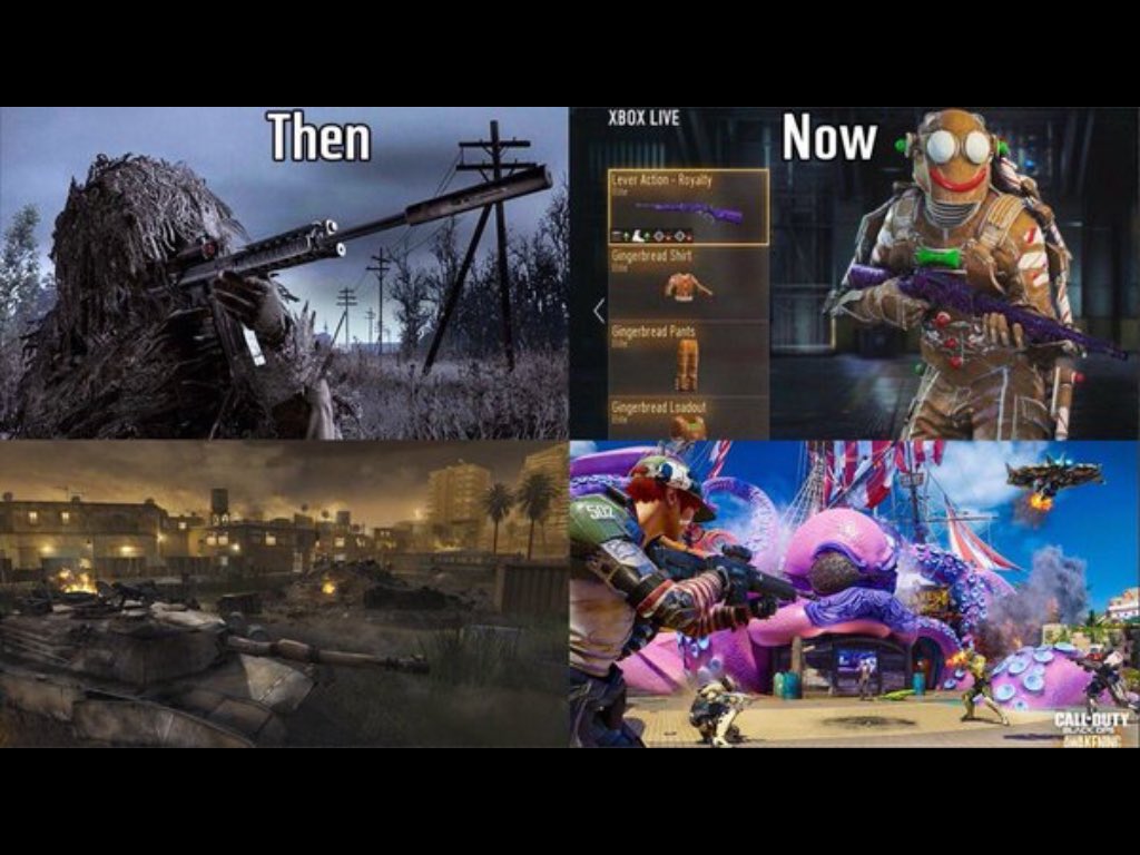 AddictedGamer_'s tweet image. How cod has changed! 😂