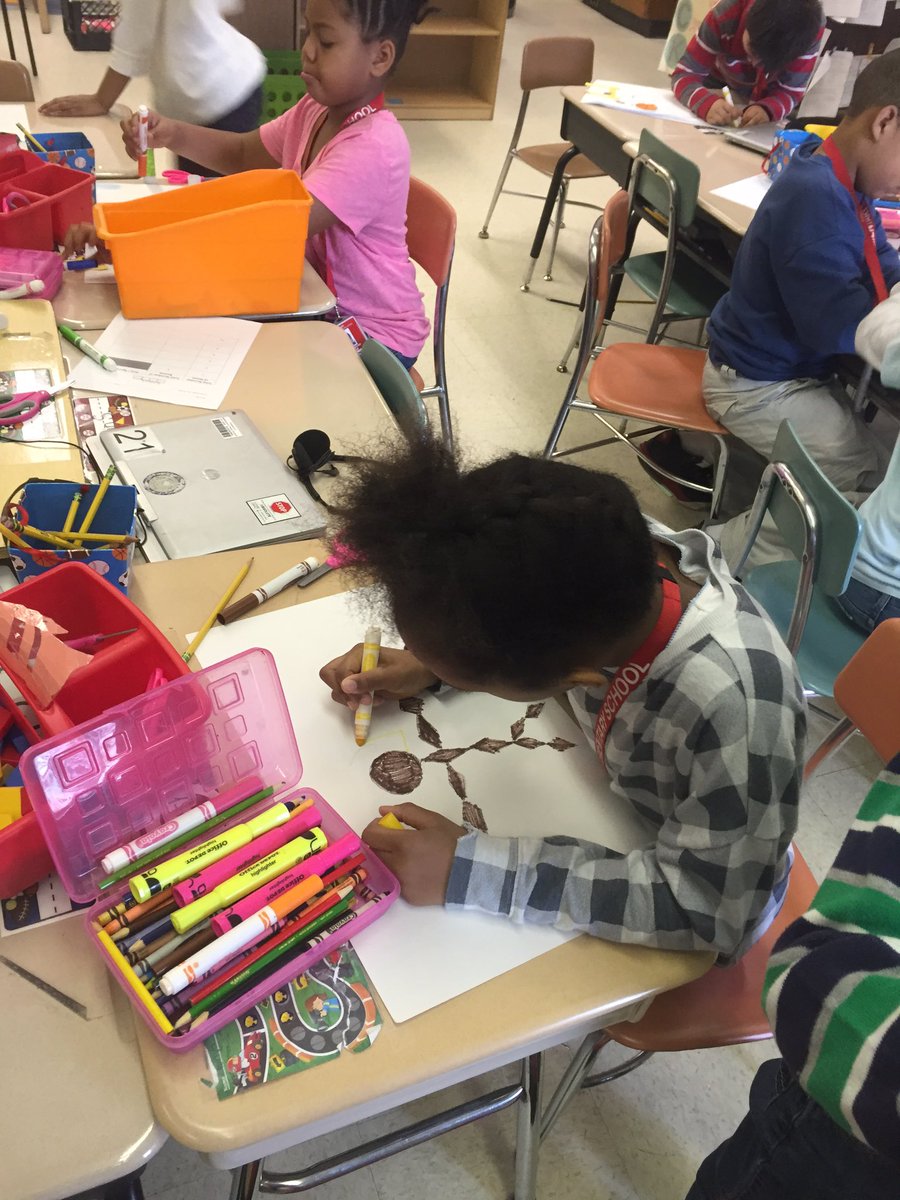 MsSorgBCPS's tweet photo. Creating math madness sports themed posters using geometric shapes! #halfdaymathday https://t.co/NIZhh70QU9