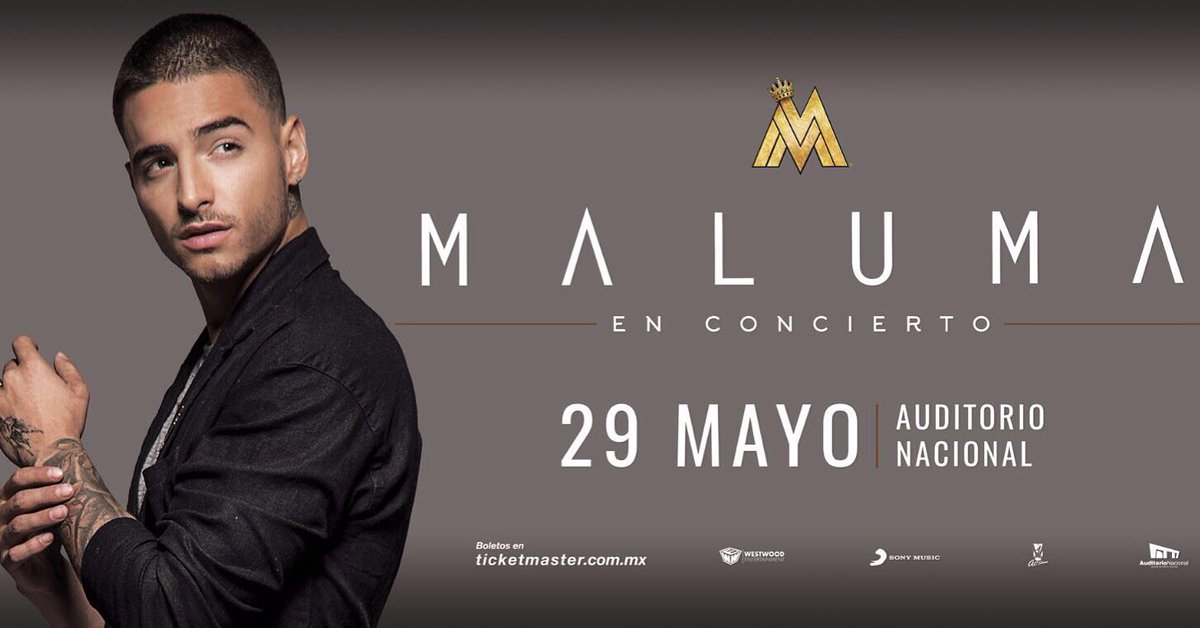 maluma's tweet photo. #México ya pueden comprar los tickets para el show del Auditorio Nacional este 29 de Mayo en
https://t.co/bYfgZGODyO https://t.co/uQtXR6XsWg