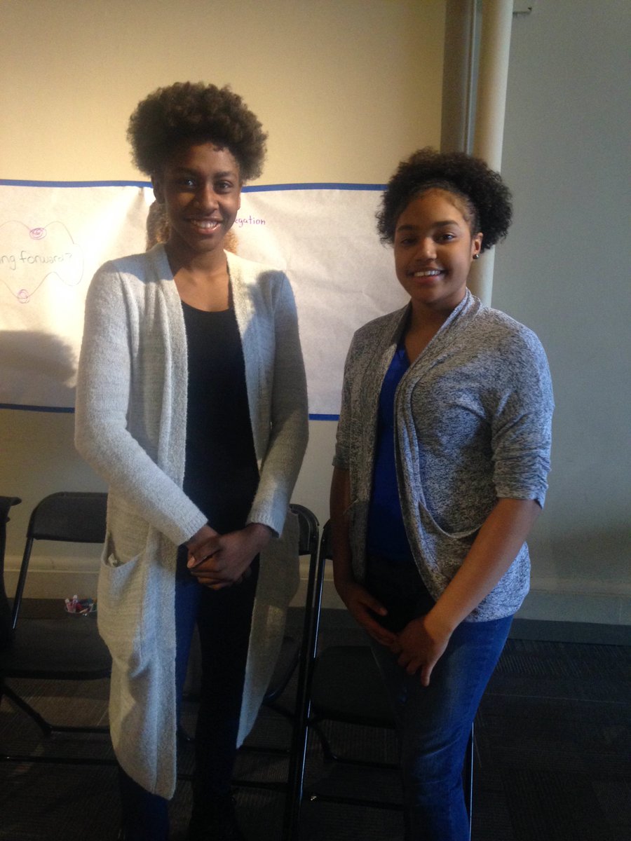 JCPSIdeaFest's tweet photo. Ti'Aijha McAtee and Arion Holmes discussing some of the sterotypes they face in louisville https://t.co/g74LmhrOCm