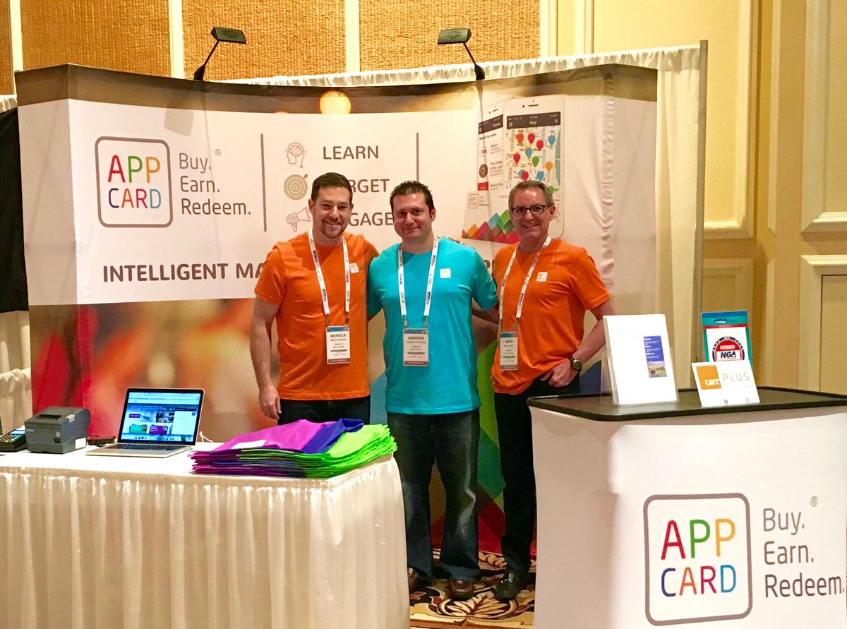 AppCardInc's tweet photo. We had an awesome time running a booth at the 2016 NGA Show in Las Vegas this week #NGAShow16 #AppCard https://t.co/QTxr8NReuc
