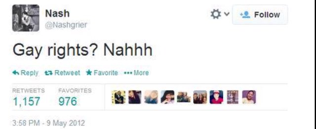 urfavreceipts's tweet photo. NASH GRIER // fucking everything 

uses gay as an insult and against gay rights 

islamaphobia 

sexist rat 🐀 https://t.co/ZS8MUwbUtt