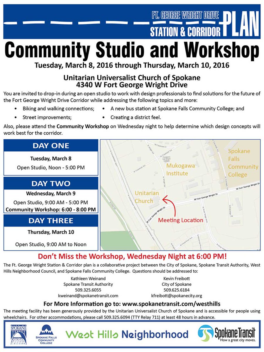 SpokaneCity's tweet image. Work to shape the future of the Fort George Wright Drive area continues this week bit.ly/1Y5TmFi