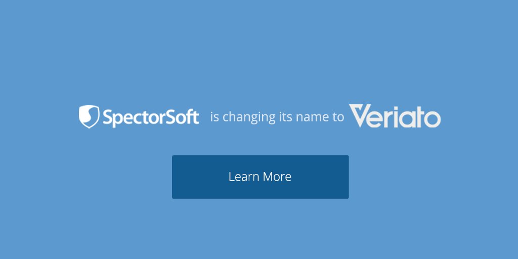 SpectorSoft's tweet photo. We're changing our name soon! Same company &amp; great products, just a new name https://t.co/bmJ1ELCPot #veriato https://t.co/rp9VeblNRh