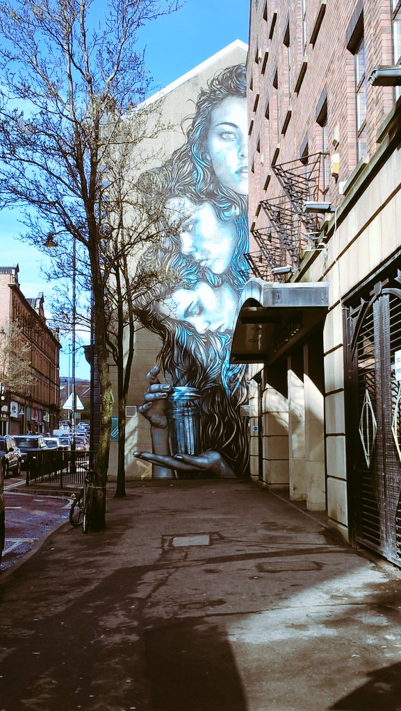 Highheeledlady's tweet image. Fantastic #sharpcut #streetart #Belfast check out more on Sunday morns with @AdamTurks #tour