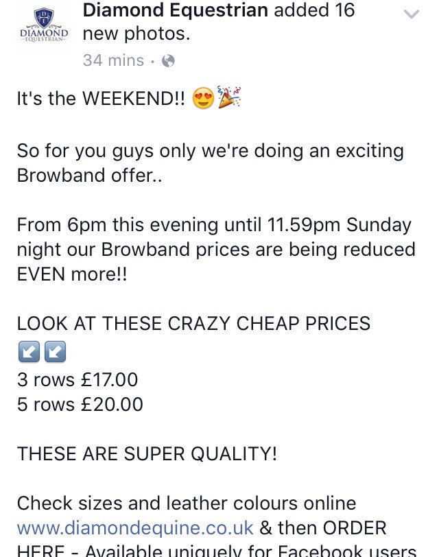 Equiware's tweet image. Further discounts for this weekend only! 😍😍😍

DM to order check out FB! #BROWBAND #sale #megabling #diamantebrowband