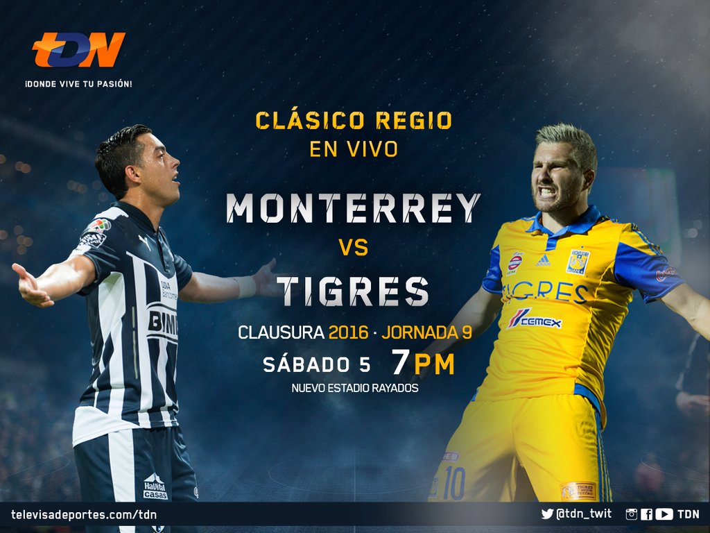 El clásico regio está en TDN, no te pierdas el Rayados vs Tigres en