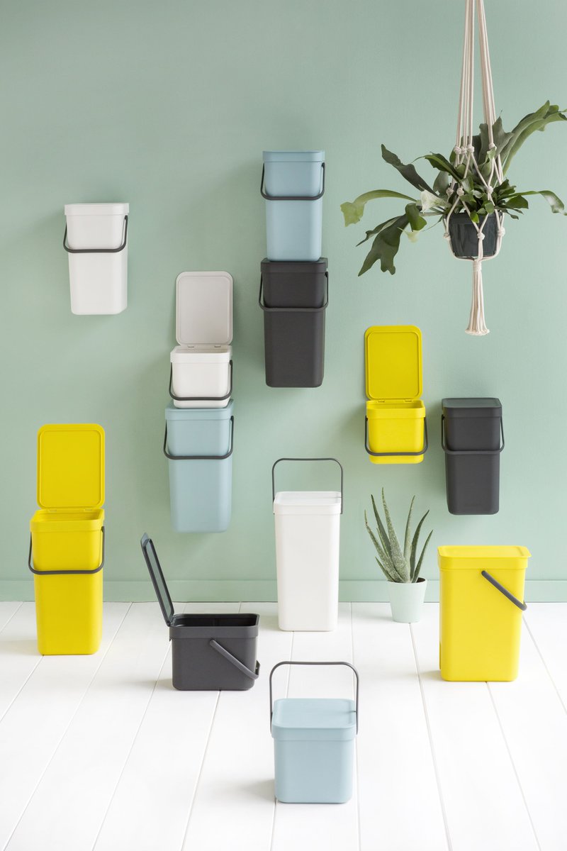Brabantia's tweet photo. Coming soon! Handy Sort & Go waste bins - just look at those fab colours! #ComingApril2016 https://t.co/UXyT9hf7RZ