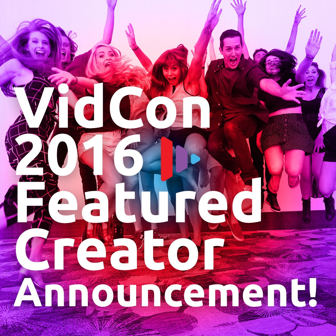 VidCon's tweet photo. BEHOLD! We have JUST announced our first round of Featured Creators for VidCon 2016: https://t.co/t8kgLx0ac5 https://t.co/ro22CwDTpC