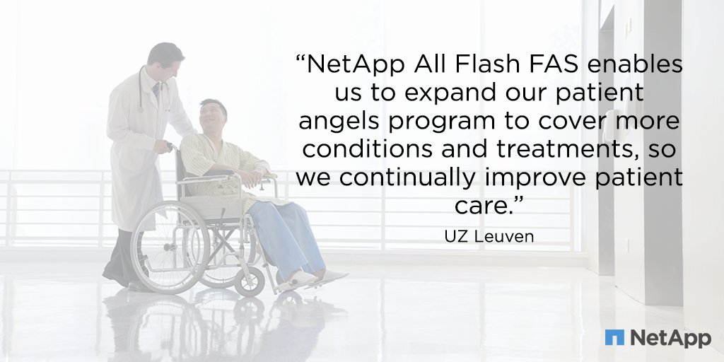 NetApp's tweet photo. With the use of our AFF @UZLeuven was able to improve patient care. #HiMSS16 #NetAppHiMSS https://t.co/G7zMj0mCm0