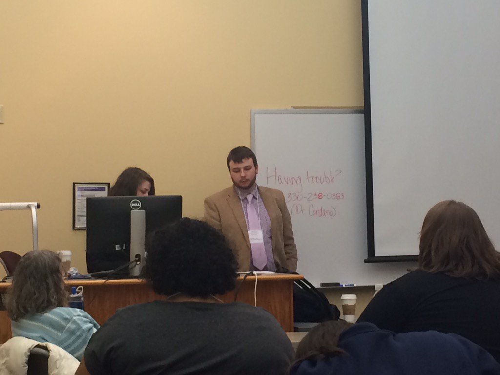 krolteach's tweet photo. Writing center longevity- seeing past @MHSWC consultant Jake presenting w/ his WMU WC folks.  @MattawanHSP https://t.co/AuVgZ6WJqO