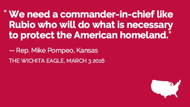 TeamMarco's tweet photo. MUST-READ: @RepMikePompeo on why @marcorubio is best choice for commander-in-chief: https://t.co/Mai24CUucs https://t.co/A1CO3SkJk4