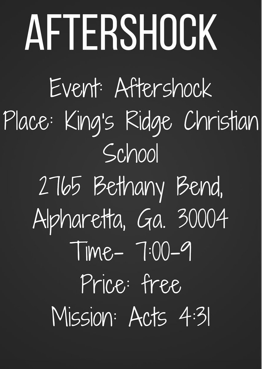 KR_FCA's tweet photo. AFTERSHOCK// March 17th from 7-9 for a night of worship!! You don't want to miss it! 
visit https://t.co/aXNqOsTkpq… https://t.co/F5e1j8r219