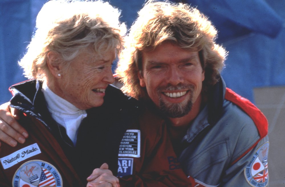 richardbranson's tweet photo. Proud @VirginGalactic carries the likeness of my mum – together we’re shooting for the moon: https://t.co/R7YEwXfFJq https://t.co/dz9roK8wdc