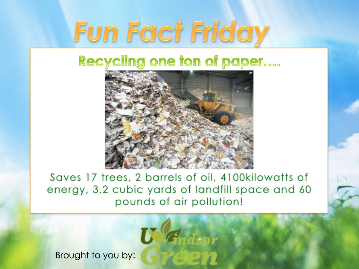 uwingreen's tweet photo. Happy #FunFactFriday! This week, become informed on the effect recycling has on the world! https://t.co/S48NCGEF8K