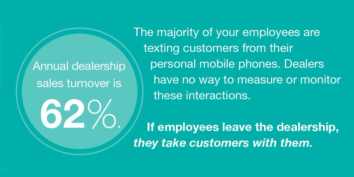 CDKGlobal's tweet photo. When your employees leave, don't lose your customers too. #TextConnect https://t.co/Pq9aBZTKUf https://t.co/Ax99Kx284v